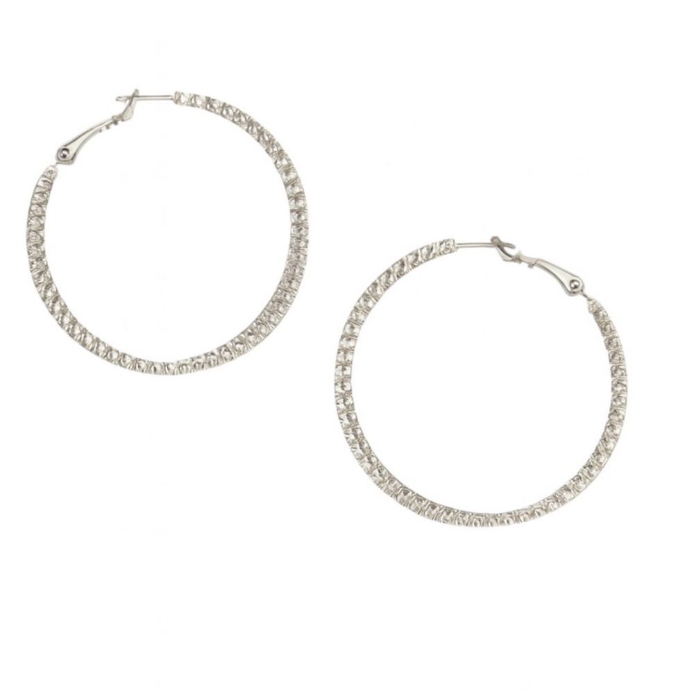 Silver Wrap Hoop Earrings